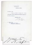 William Taft Typed Letter Signed to Editor Edward Bok -- Agreeing to Submit an Article by the Deadline