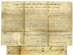 Andrew Jackson Indiana Land Grant Signed as President