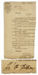 French Revolutionary War General Arthur Dillon Document Signed -- 5 Years Before He Was Guillotined in the Reign of Terror
