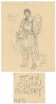 John Cullen Murphy Prince Valiant 11 x 14 Hand-Drawn Illustration Signed