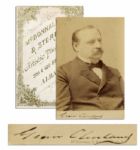 Rare President Grover Cleveland Signed Photo