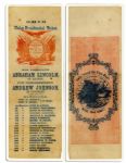 Abraham Lincoln Ohio Presidential Ballot -- 1864