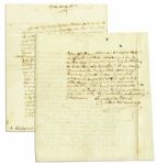 French General Alexandre de Beauharnais Autograph Letter Signed -- Guillotined During the Reign of Terror