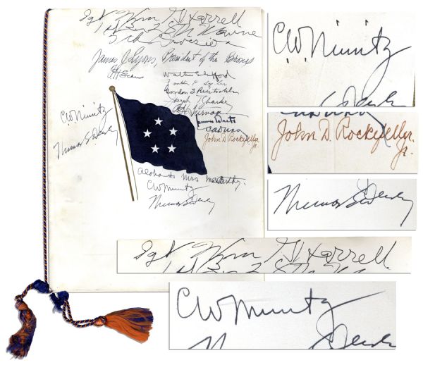 Chester Nimitz Twice Signed Program
