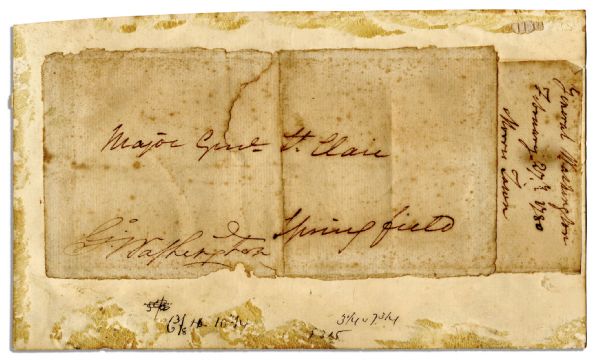 George Washington Free Frank Signed -- Scarce