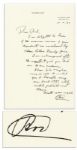 Richard Nixon Autograph Letter Signed -- ...I am not surprised after the excellent job you did on No More Vietnams... -- 1987