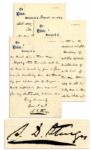 General Samuel Sturgis 1886 Autograph Letter Signed -- ...I was what was called a 49er...it was at San Louis Obispo...I prepared...my small Company of Dragoons for an expedition against the...