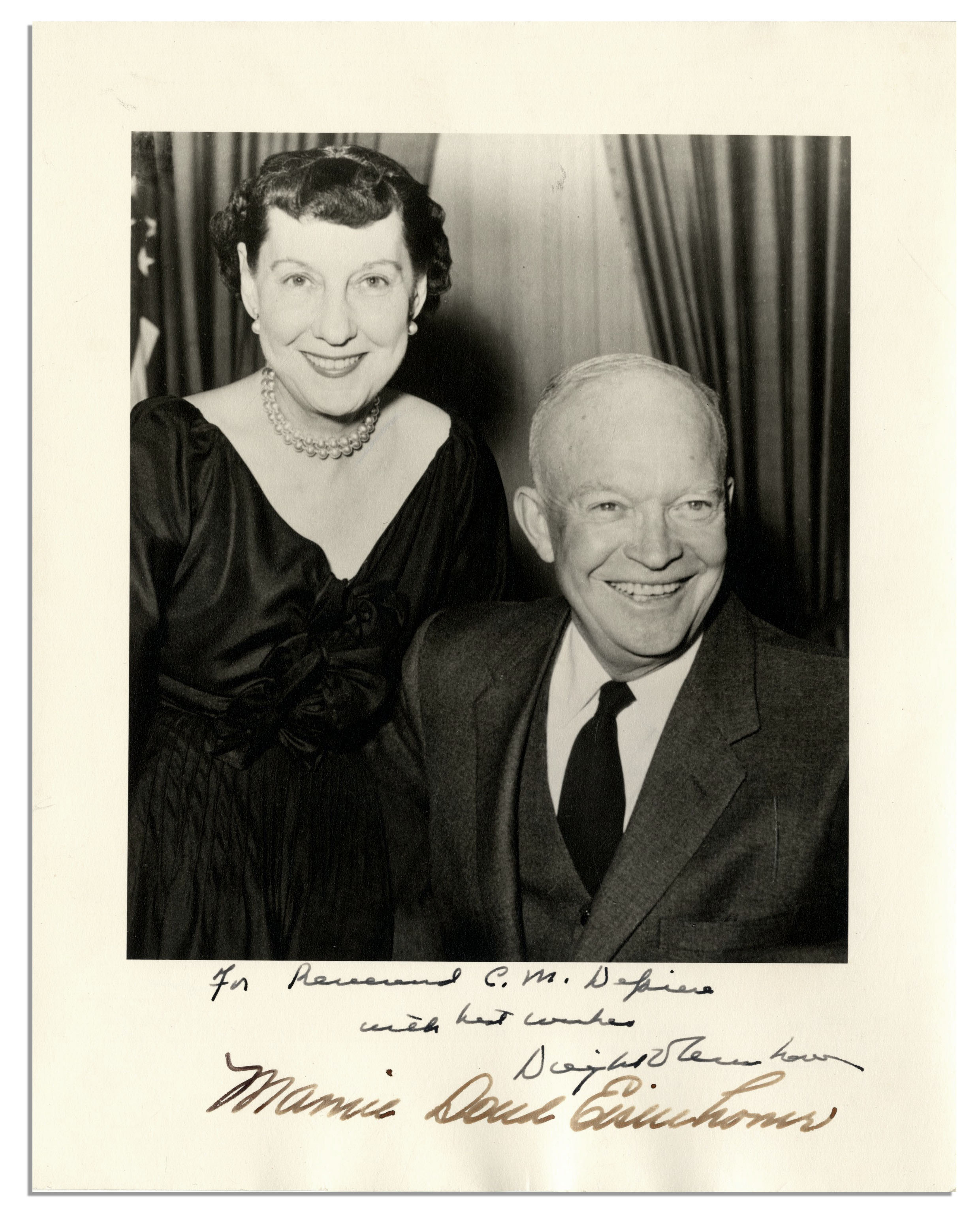 Lot Detail - President Dwight Eisenhower and First Lady Mamie ...