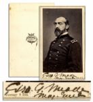 Civil War General George Meade Signed CDV Photo