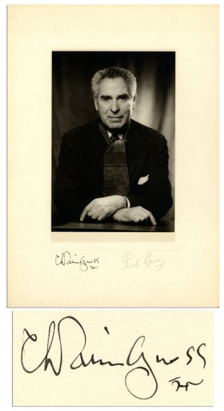 Sculptor Chaim Gross Signed Photo -- Pach Brothers Photographic Studios