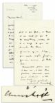 Winston Churchill Autograph Letter Signed -- ...you need a good long rest, if you are to recover yr health. I have therefore decided to offer you a years leave at a salary of 3 pounds a week...