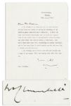 Winston Churchill Typed Letter Signed -- ...you must not think of having no holiday, or of spending your only holiday in Hospital... -- 1931