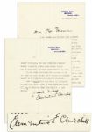 Clementine Churchill Typed Letter Signed to Winston Churchills Secretary -- ...I want to thank you so much for all you have done to start my sub-depot... -- 29 January 1940