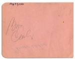 Bing Crosby & Thomas Mitchell Each Sign a Side of a 5.75'' x 4.5'' Page -- Crosby in Pencil, Mitchell in Pen -- Very Good