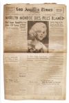 Marilyn Monroes Death Covered in the Los Angeles Times of 6 August 1962 -- Pills Blamed