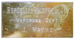 John Wayne's Personal Wardrobe Trunk From Republic Pictures -- The Studio Responsible For Wayne's ''Sands of Iwo Jima'' & His Acclaimed 1952 Film ''The Quiet Man''