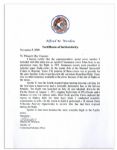 Apollo 15 Crew-Signed NASA Issued Astronaut Insurance Cover -- ''Al Worden'', ''Dave Scott'' & ''Jim Irwin'' -- Cancelled 26 July 1971 -- 6.5'' x 3.75'' -- Near Fine -- With COA From Worden
