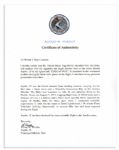Large 11.5 x 7.75 Apollo 15 Flown American Flag -- Signed & Inscribed Flown to the Moon on Apollo 15 Al Worden CMP by NASA Astronaut Al Worden -- Near Fine -- Also With COA by Worden