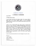 Apollo 15 Flown 6'' x 4'' Andorra Flag -- Signed & Inscribed ''Flown to the Moon on Apollo 15 Al Worden CMP'' by NASA Astronaut Al Worden -- Near Fine -- Also With COA by Worden