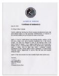 Apollo 15 Flown 6'' x 4'' Brazilian Flag -- Signed & Inscribed ''Flown to the Moon on Apollo 15 Al Worden CMP'' by NASA Astronaut Al Worden -- Near Fine -- Also With COA by Worden