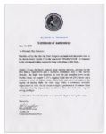 Apollo 15 Flown 6'' x 4'' Bulgarian Flag -- Signed & Inscribed ''Flown to the Moon on Apollo 15 Al Worden CMP'' by NASA Astronaut Al Worden -- Near Fine -- Also With COA by Worden