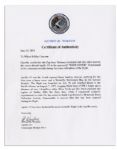 Apollo 15 Flown 6'' x 4'' Dahomey Flag -- Signed & Inscribed ''Flown to the Moon on Apollo 15 Al Worden CMP'' by NASA Astronaut Al Worden -- Near Fine -- Also With COA by Worden