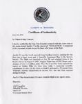 Apollo 15 Flown 6'' x 4'' Ecuador Flag -- Signed & Inscribed ''Flown to the Moon on Apollo 15 Al Worden CMP'' by NASA Astronaut Al Worden -- Near Fine -- Also With COA by Worden