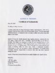 Apollo 15 Flown 6'' x 4'' Egyptian Flag -- Signed & Inscribed ''Flown to the Moon on Apollo 15 Al Worden CMP'' by NASA Astronaut Al Worden -- Near Fine -- Also With COA by Worden