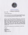 Apollo 15 Flown 6'' x 4'' Gambia Flag -- Signed & Inscribed ''Flown to the Moon on Apollo 15 Al Worden CMP'' by NASA Astronaut Al Worden -- Near Fine -- Also With COA by Worden