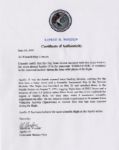 Apollo 15 Flown 6'' x 4'' Guinea Flag -- Signed & Inscribed ''Flown to the Moon on Apollo 15 Al Worden CMP'' by NASA Astronaut Al Worden -- Near Fine -- Also With COA by Worden