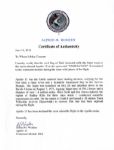 Apollo 15 Flown 6'' x 4'' Haiti Flag -- Signed & Inscribed ''Flown to the Moon on Apollo 15'' by NASA Astronaut Al Worden -- Near Fine -- Also With COA by Worden