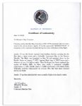 Apollo 15 Flown 6'' x 4'' Iran Flag -- Signed & Inscribed ''Flown to the Moon on Apollo 15'' by NASA Astronaut Al Worden -- Near Fine -- Also With COA by Worden