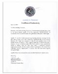 Apollo 15 Flown 6'' x 4'' Ivory Coast Flag -- Signed & Inscribed ''Flown to the Moon on Apollo 15'' by NASA Astronaut Al Worden -- Near Fine -- Also With COA by Worden