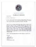 Apollo 15 Flown 6'' x 4'' Jamaica Flag -- Signed & Inscribed ''Flown to the Moon on Apollo 15'' by NASA Astronaut Al Worden -- Near Fine -- Also With COA by Worden