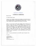Apollo 15 Flown 6'' x 4'' Kenya Flag -- Signed & Inscribed ''Flown to the Moon on Apollo 15'' by NASA Astronaut Al Worden -- Near Fine -- Also With COA by Worden