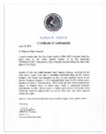 Apollo 15 Flown 6'' x 4'' Lesotho Flag -- Signed & Inscribed ''Flown to the Moon on Apollo 15'' by NASA Astronaut Al Worden -- Near Fine -- Also With COA by Worden