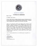 Apollo 15 Flown 6'' x 4'' Mongolia Flag -- Signed & Inscribed ''Flown to the Moon on Apollo 15'' by NASA Astronaut Al Worden -- Near Fine -- Also With COA by Worden