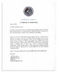 Apollo 15 Flown 6'' x 4'' Nepal Flag -- Signed & Inscribed ''Flown to the Moon on Apollo 15'' by NASA Astronaut Al Worden -- Near Fine -- Also With COA by Worden
