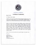 Apollo 15 Flown 6'' x 4'' Nicaragua Flag -- Signed & Inscribed ''Flown to the Moon on Apollo 15'' by NASA Astronaut Al Worden -- Near Fine -- Also With COA by Worden