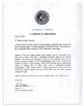 Apollo 15 Flown 6'' x 4'' Niger Flag -- Signed & Inscribed ''Flown to the Moon on Apollo 15'' by NASA Astronaut Al Worden -- Near Fine -- Also With COA by Worden