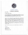 Apollo 15 Flown 6'' x 4'' Nigeria Flag -- Signed & Inscribed ''Flown to the Moon on Apollo 15'' by NASA Astronaut Al Worden -- Near Fine -- Also With COA by Worden