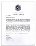 Apollo 15 Flown 6'' x 4'' South Africa Flag -- Signed & Inscribed ''Flown to the Moon on Apollo 15'' by NASA Astronaut Al Worden -- Near Fine -- Also With COA by Worden