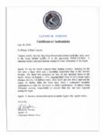 Apollo 15 Flown 6'' x 4'' Swaziland Flag -- Signed & Inscribed ''Flown to the Moon on Apollo 15'' by NASA Astronaut Al Worden -- Near Fine -- Also With COA by Worden