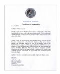 Apollo 15 Flown 6'' x 4'' Syrian Flag -- Signed & Inscribed ''Flown to the Moon on Apollo 15'' by NASA Astronaut Al Worden -- Near Fine -- Also With COA by Worden