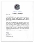 Apollo 15 Flown 6'' x 4'' Trinidad & Tobago Flag -- Signed & Inscribed ''Flown to the Moon on Apollo 15'' by NASA Astronaut Al Worden -- Near Fine -- Also With COA by Worden