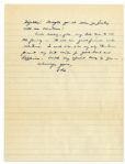 Eisenhower WWII Autograph Letter Signed -- ''...It's difficult to explain how...isolated one gets to feel...the job not even very well started I...find myself...looking forward to the days of...