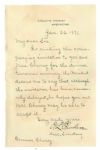 President Benjamin Harrison 1891 Dinner Invitation Addressed to New Hampshire Governor Person Colby Cheney