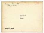 Nice, Clean Invitation to JFK's Inauguration -- Embossed Invite Comes in Original Envelope From the Inaugural Committee