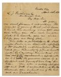 Eyewitness Letter to President Abraham Lincoln's Assassination -- ''...at the trial of conspirators as a witness you could not give all the facts in your knowledge...''