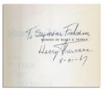 Harry Truman Signed Two Volume Set of ''Memoirs'' -- Both Volumes Signed